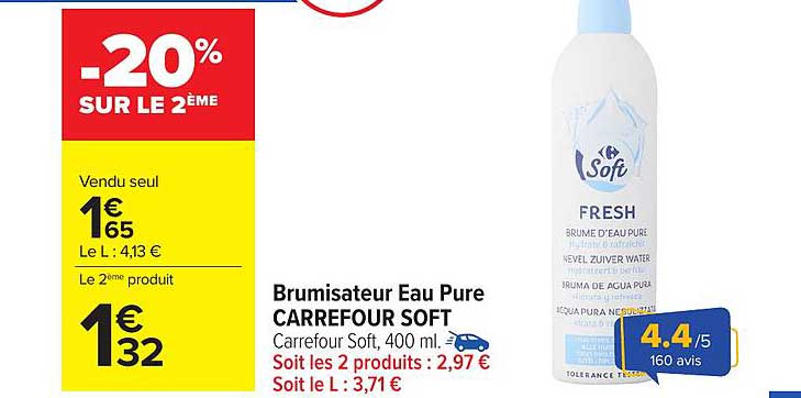 Brumisateur Eau Pure CARREFOUR SOFT