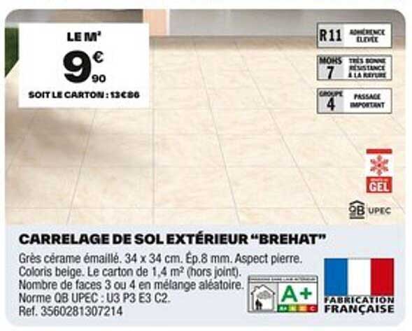 CARRELAGE DE SOL EXTÉRIEUR “BREHAT”