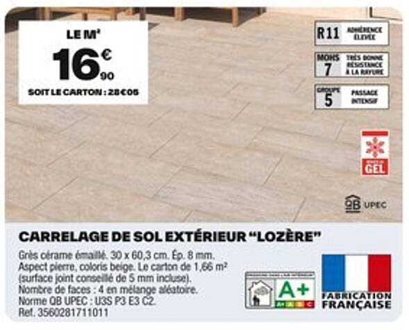 CARRELAGE DE SOL EXTÉRIEUR “LOZÈRE”