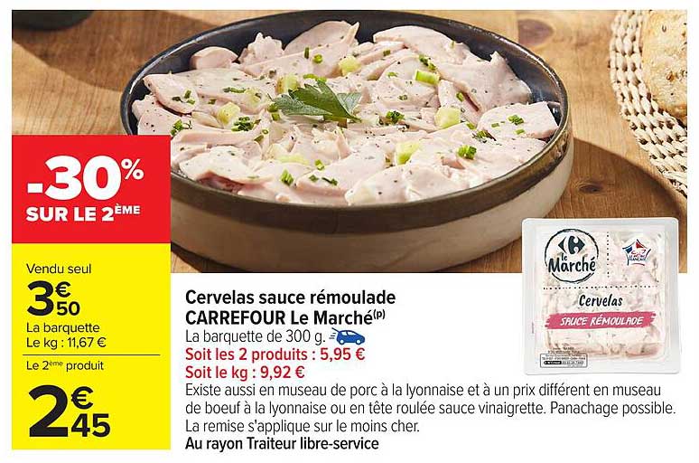 Cervelas sauce rémoulade CARREFOUR Le Marché