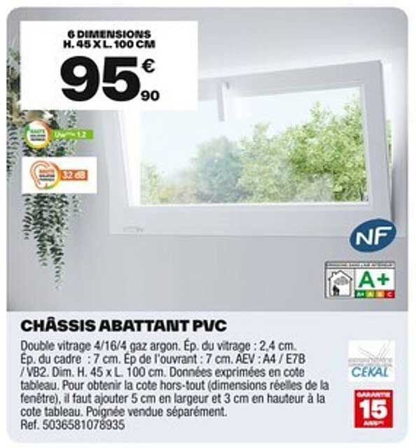 CHÂSSIS ABATTANT PVC