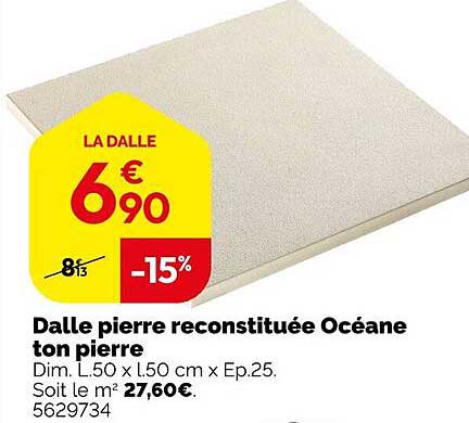 Dalle pierre reconstituée Océane ton pierre