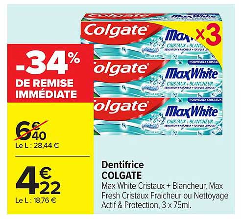 Dentifrice COLGATE