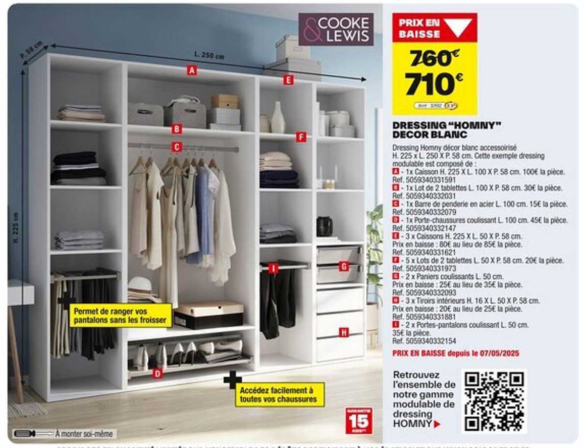 DRESSING "HOMMY" DECOR BLANC