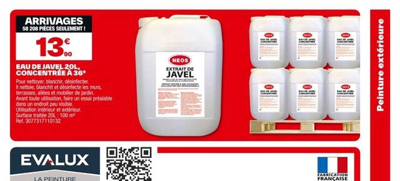EAU DE JAVEL, 20L, CONCENTRÉE À 36°