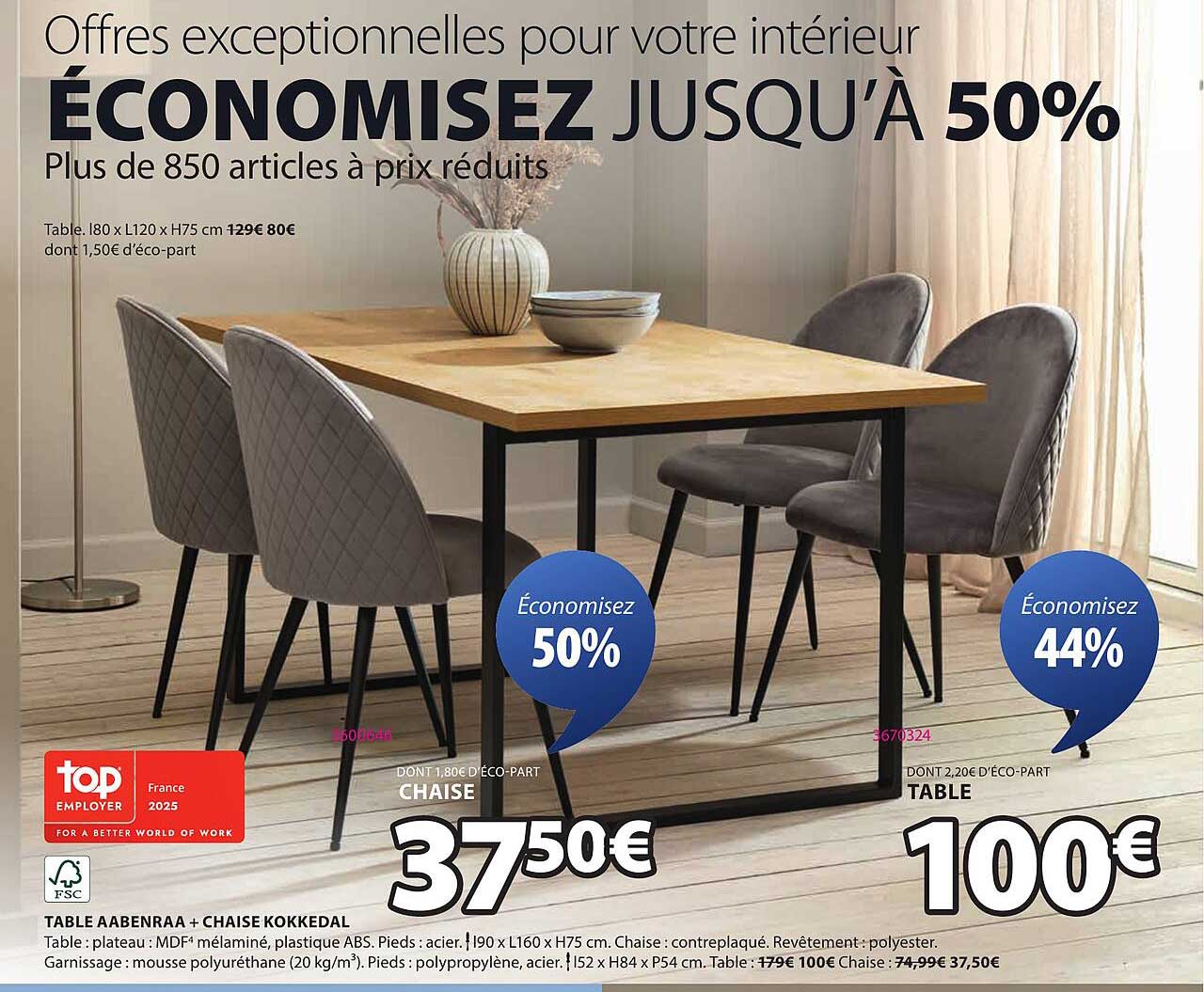 ÉCONOMISEZ JUSQU’À 50%