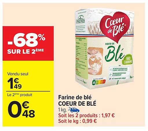 Farine de blé COEUR DE BLÉ