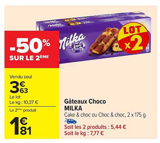 Gâteaux Choco MILKA