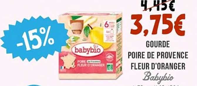 Gourde Poire de Provence Fleur d'Oranger - Babybio