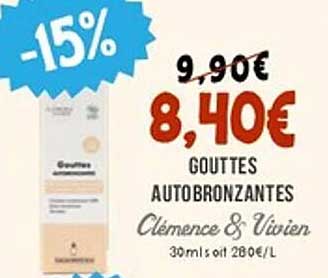 GOUTTES AUTOBRONZANTES Clémence & Vivien