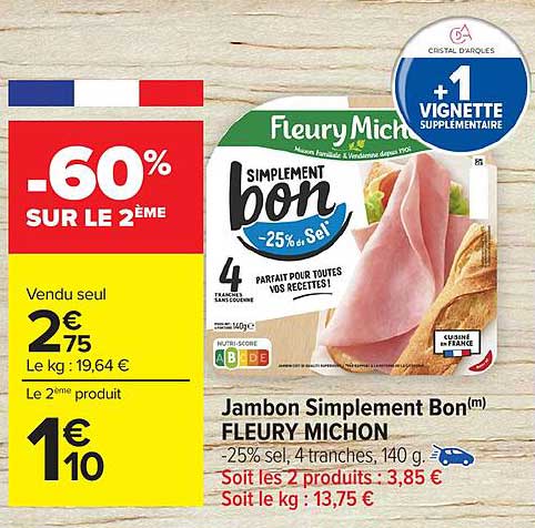 Jambon Simplement Bon(m) FLEURY MICHON