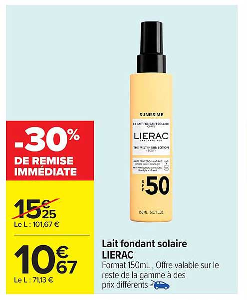 Lait fondant solaire LIERAC