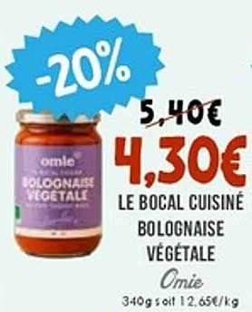 LE BOCAL CUISINÉ BOLOGNAISE VÉGÉTALE