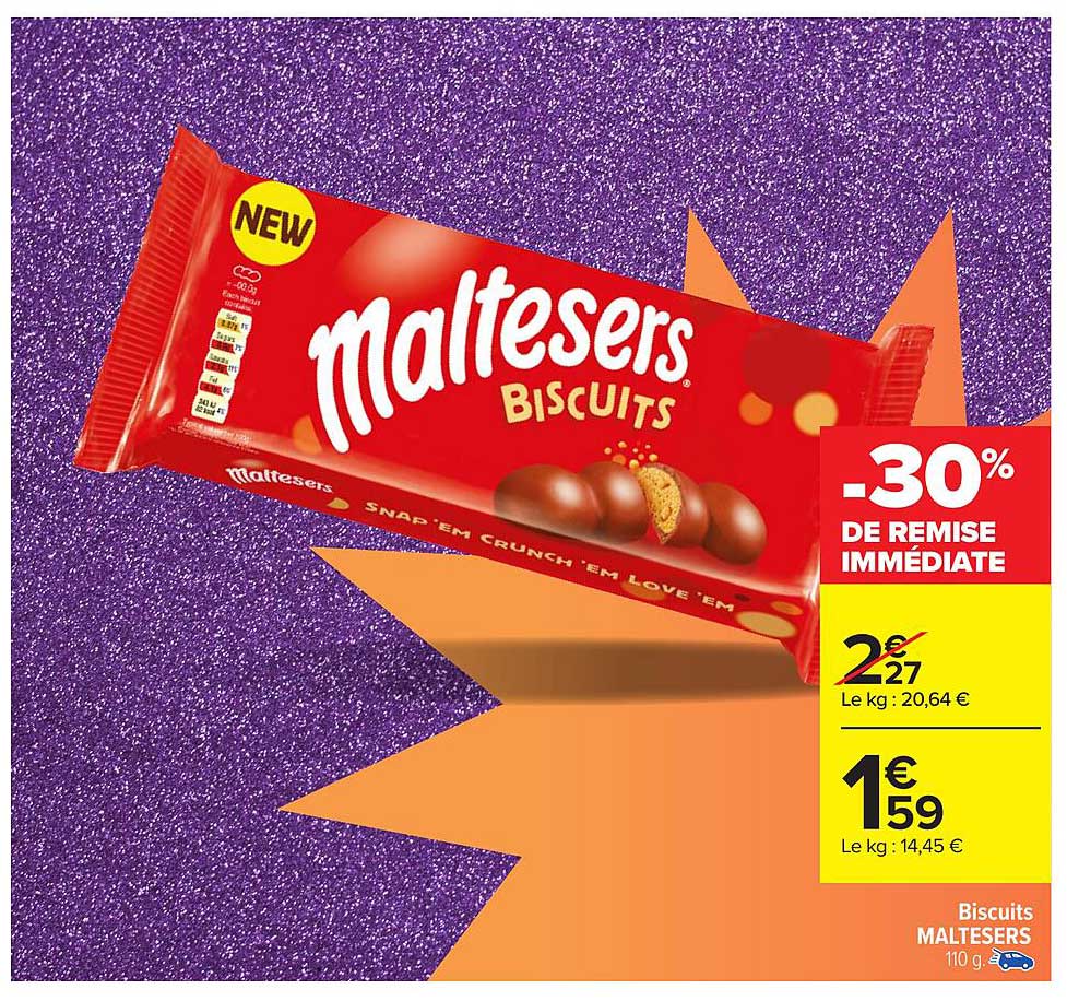 Maltesers Biscuits -30% DE REMISE IMMEDIATE