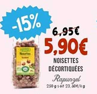 Noisettes Décortiquées - 15% de réduction