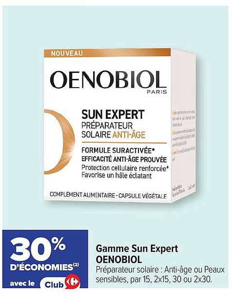 OENOBIOL SUN EXPERT PRÉPARATEUR SOLAIRE ANTI-ÂGE