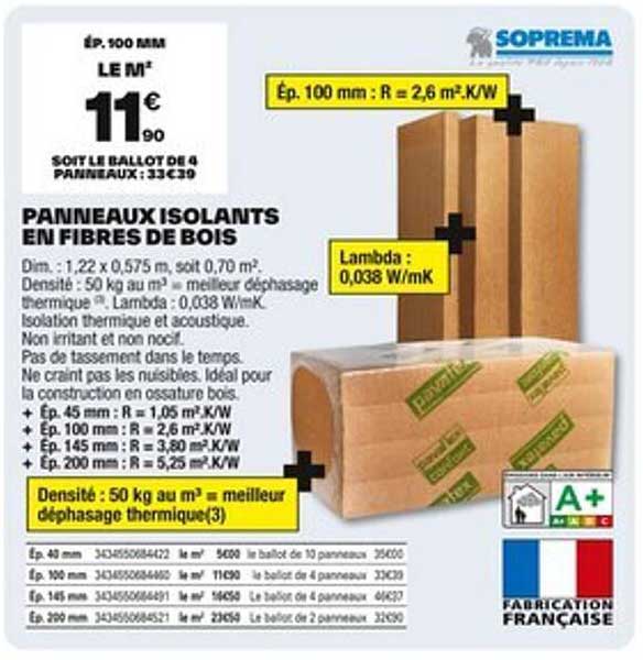 PANNEAUX ISOLANTS EN FIBRES DE BOIS