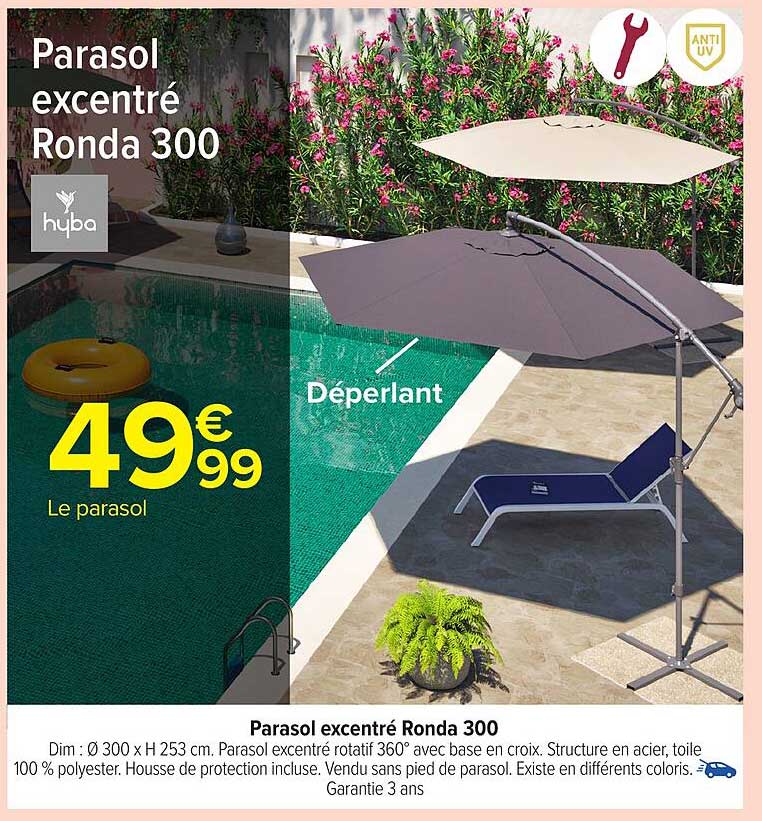 Parasol excentré Ronda 300