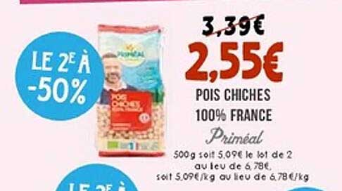 Pois chiches 100% France - Primaléal