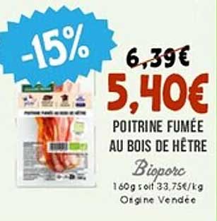 Poitrine fumée au bois de hêtre