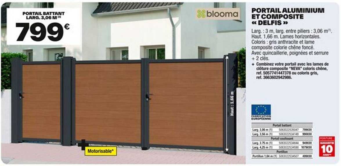 PORTAIL ALUMINIUM ET COMPOSITE « DELFIS »