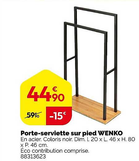 Porte-serviette sur pied WENKO