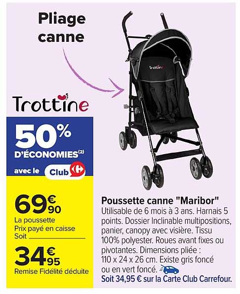 Poussette canne "Maribor"