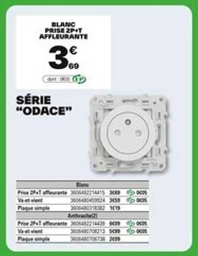 PRISE 2P+T AFFLEURANTE ODACE