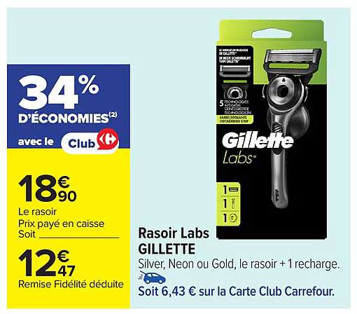 Rasoir Labs GILLETTE