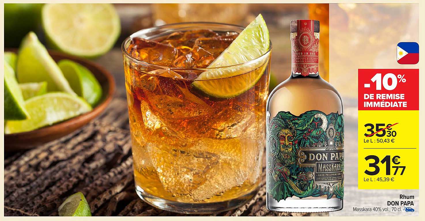 Rhum DON PAPA Masskara -10%