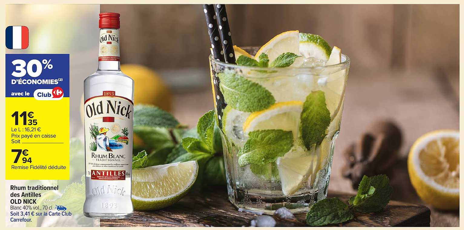 Rhum traditionnel des Antilles OLD NICK