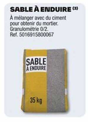 SABLE À ENDUIRE