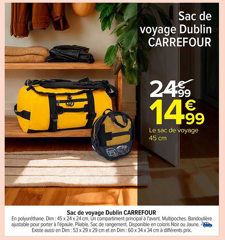 Sac de voyage Dublin CARREFOUR