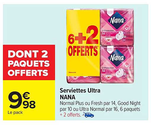 Serviettes Ultra NANA