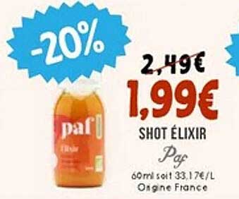 SHOT ÉLIXIR PAF