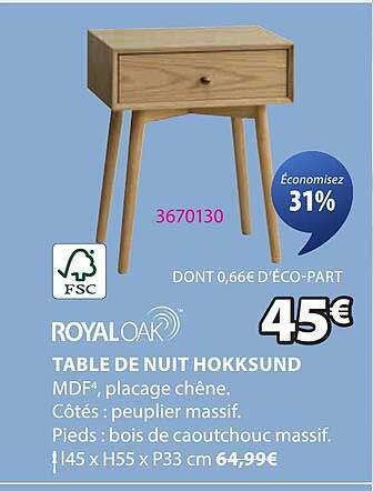 TABLE DE NUIT HOKKSUND