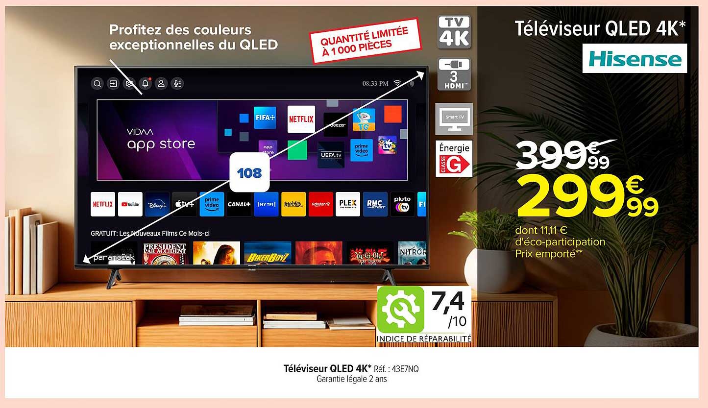 Téléviseur QLED 4K Hisense