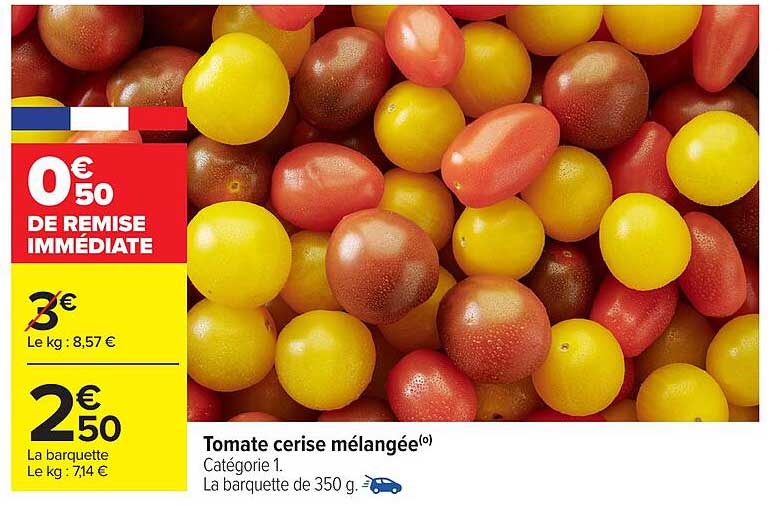 Tomate cerise mélangée