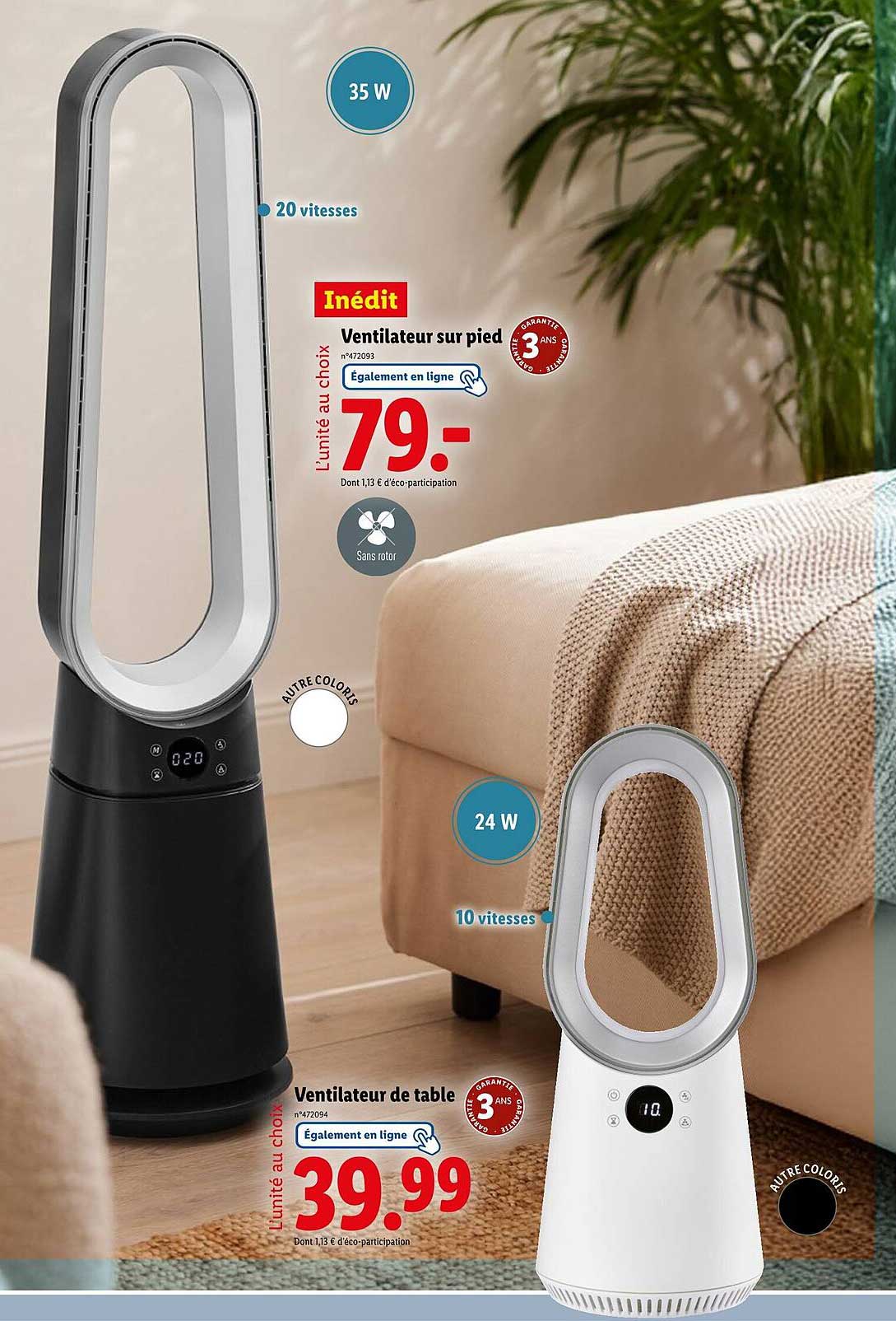 Ventilateur sur pied