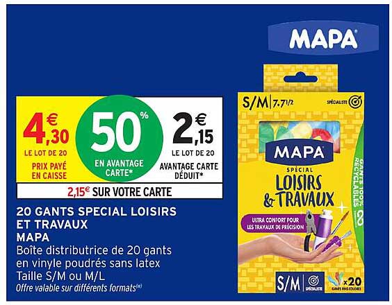 20 GANTS SPECIAL LOISIRS ET TRAVAUX MAPA