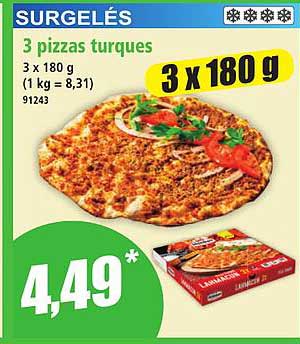 3 pizzas turques