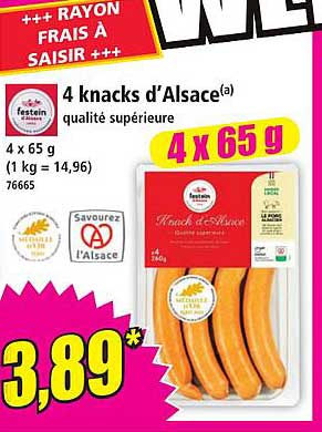4 knack d’Alsace(a) qualité supérieure