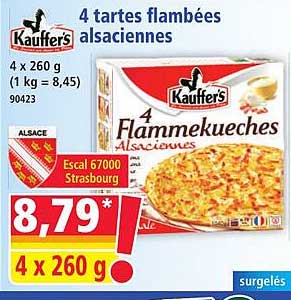 4 tartes flambées alsaciennes