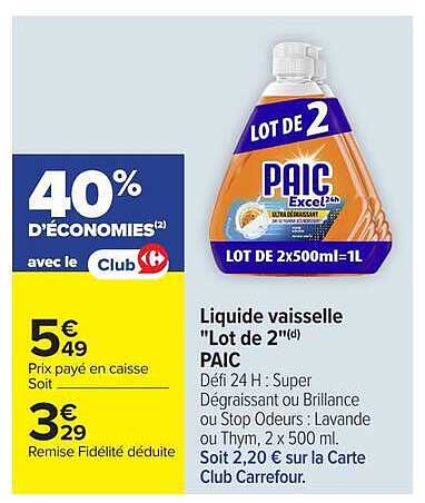 40% D'ÉCONOMIES avec le Club Carrefour