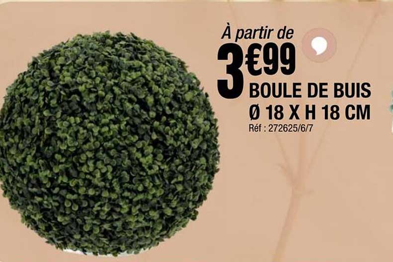 À partir de 3€99 BOULE DE BUIS Ø 18 X H 18 CM