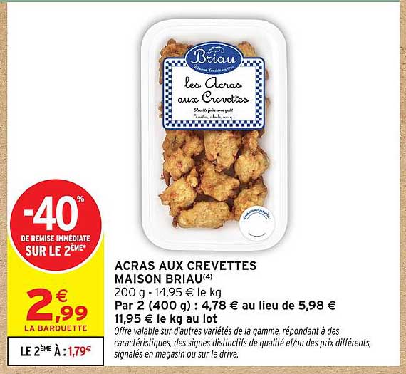 ACRAS AUX CREVETTES MAISON BRIAU