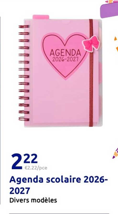 Agenda scolaire 2026-2027