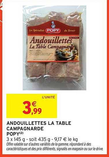 ANDOUILLETTES LA TABLE CAMPAGNARDE POPY(2)