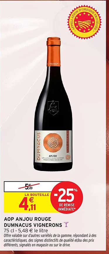 AOP ANJOU ROUGE DUMNACUS VIGNERONS