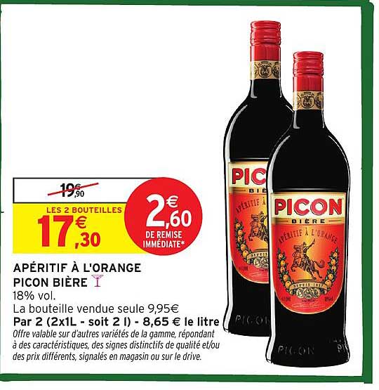 APÉRITIF À L'ORANGE PICON BIÈRE